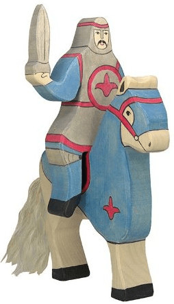 Holztiger Chevalier bleu à cheval