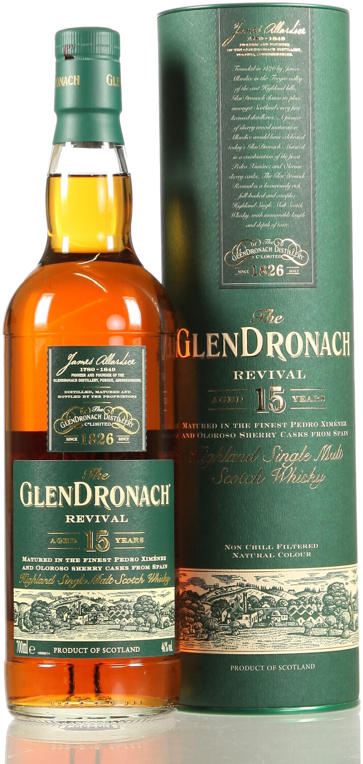 Glendronach Revival 15 Year Old 0,7l 46% a € 92,10 (oggi)