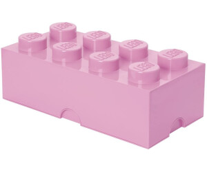 Lego mini box 8 rosa scatola mattoncino contenitore plastica per alimenti 
