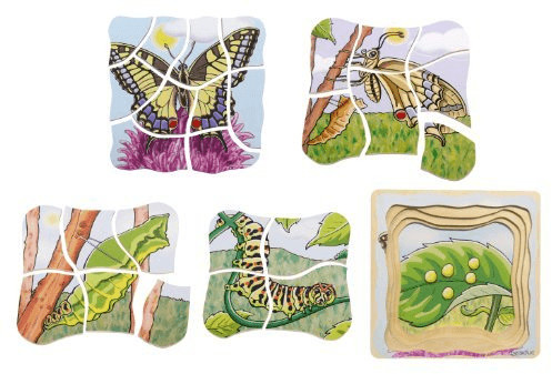 beleduc Puzzle à étages papillon 28 pièces