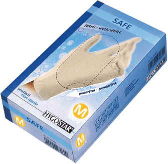 Hygostar Boîte de 100 gants Safe en nitrile non poudré taille M