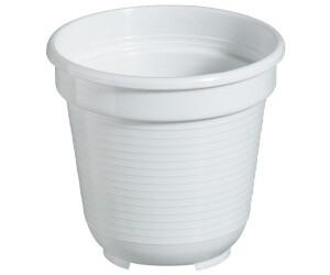 Prosperplast Maze Blumentopf 32 Liter – Weißer Kunststoff-Übertopf Mit Integriertem Behälter | Maße 37,5x37,5x41,9 Cm | Für Innen- & Außenbereich