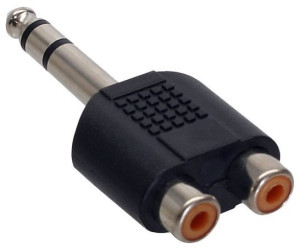 VCE 4 Stück Audio Adapter 6,3mm Klinke Stecker auf Chinch Buchse Mono 6,35