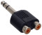 InLine 99323 Audio Adapter, 6,3mm Klinke Stecker auf 2x Cinch Buchse, Stereo
