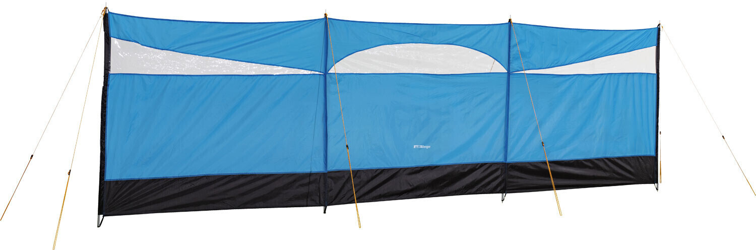 BERGER Camping Windschutz 130 x 460 cm | Sichtschutz Garten - Strand  Windschutz mit Sichtfenster, Outdoor |Sichtschutz kann als Zeltplane für