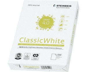 1500 Blatt STEINBEIS Recycling Papier Classic White DIN A4 80 g/qm Tinte Toner 