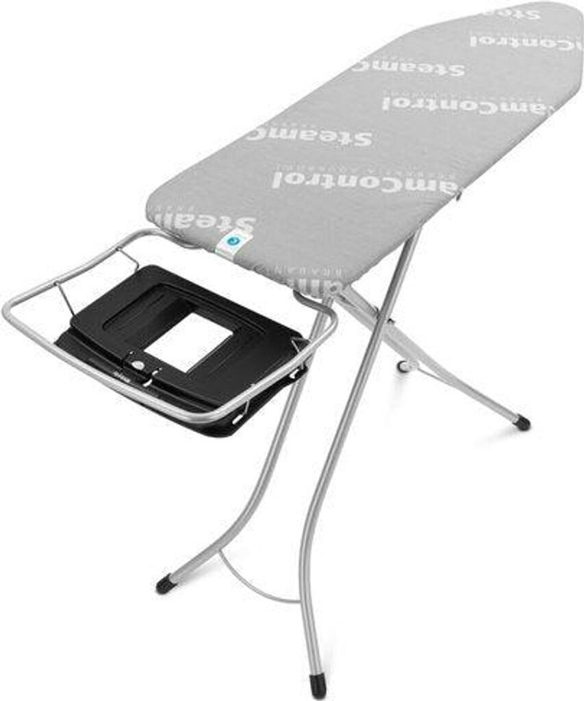 Brabantia - Table à Repasser Taille C PerfectFlow - Pour Centrale Vapeur - Planche A Repasser XL - Tissu Novateur à Trois Couches - Support Pour Centrale Vapeur - Bubbles - 124