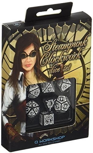 Set de Dés de Steampunk Noir et Blanc (STE05)