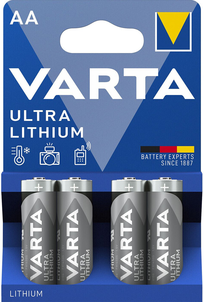 Lithiumbatterie Ultimate - AA/LR6 - 1,5 V - 4 Stück - Energizer