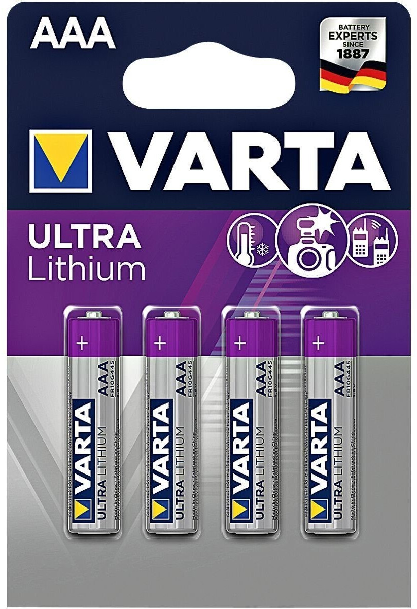 VARTA Professional Micro AAA lithium 1.5V (4 pcs.) au meilleur prix sur