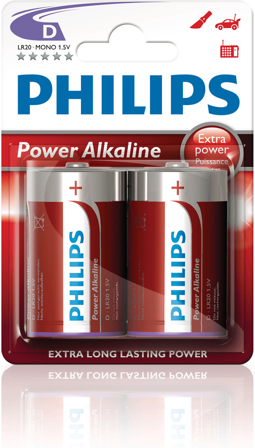 Philips 2x Powerlife D alcaline