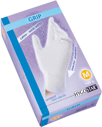 Hygostar Gants en latex blanc taille S