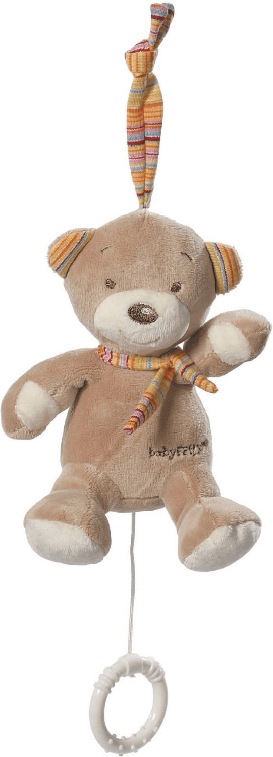Fehn Mini peluche musicale Rainbow Teddy brun (160055)