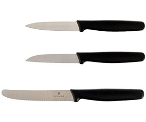 ZWILLING Gemüsemesser-Set 3-teilig & Wetzstahl – Schälmesser, Gemüsemesser, Spickmesser – Mit Schwarzem Kunststoffgriff