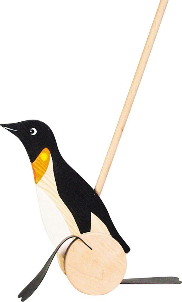 Goki Jouet à pousser Pingouin