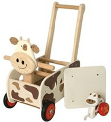 I'm Toy Walk & Ride Cow Push Wagon