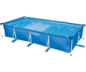 Intex Aufstellpool rechteckig Frame Pool 450x220x84 cm PVC blau Pool außen 71 M1 