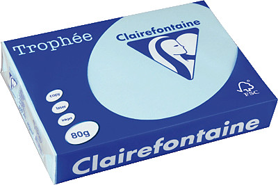 Clairefontaine Trophee Papier, A4, 80g/qm, eisblau, 500