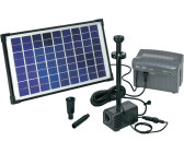 Kit pompe solaire bassin jet d'eau Pro Batt Led 2600L-100W avec