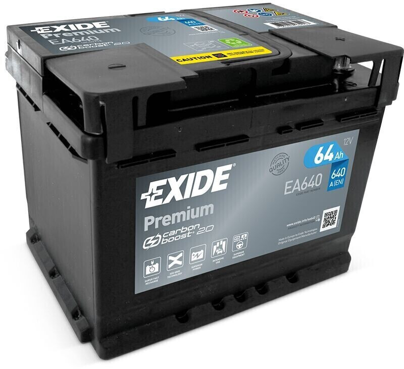 EXIDE EA640 12 Autobatterie 60Ah 64Ah 62Ah sehr gut Zustand in Stuttgart -  Mühlhausen, Ersatz- & Reparaturteile