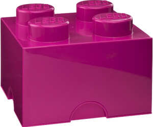 LEGO Brick 4 Knobs Stackable Storage Box, Bright Orange, 5.7 Litre