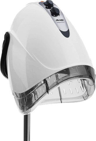 Comair Casque sèche-cheveux EGG blanc avec bras mural