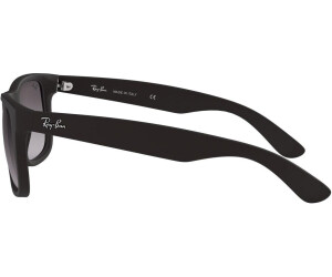 Rubber black clearance ray ban