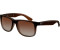 Ray-Ban Justin RB4165 854/7Z (brown rubber faded transparent grey rubber/green gradient)