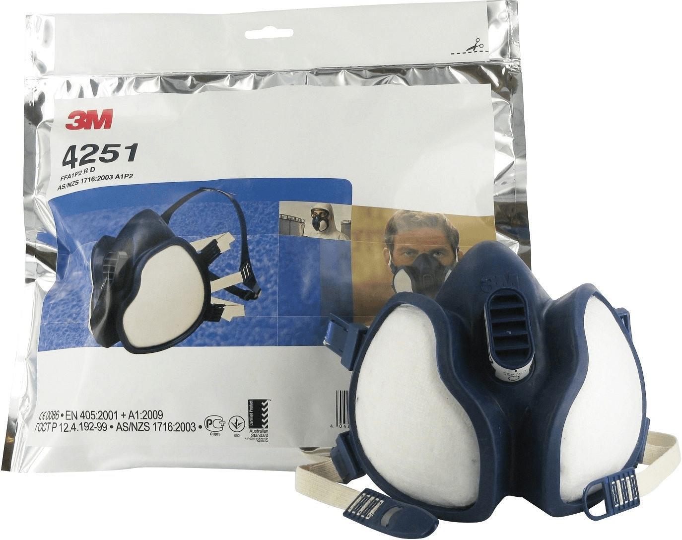 Demi-masque de protection respiratoire - FFA1P2DR 3M 4251
