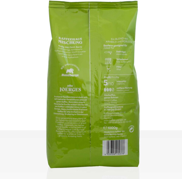 Joerges Gorilla Kaffeehaus Bohnen (1 kg), Bild 2