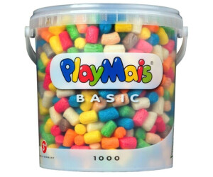 PlayMais BASIC 1000 Bastelset für Kinder ab 3 JahrenBasteleimer 1000x Mais 