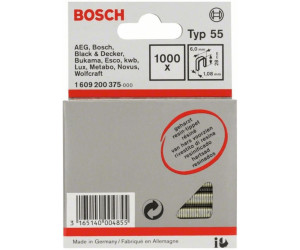 Bosch 2609200225 Agrafe à dos étroit Type 55 6 x 1,08 x 16 mm 