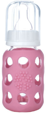 lifefactory Biberon en verre 0-3 mois 120 ml rose