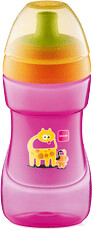Tasse De Voyage MAM Sports Cup 330 Ml - Bec Anti-goutte, Surface Antidérapante, Sans BPA/BPS, Bleu Clair