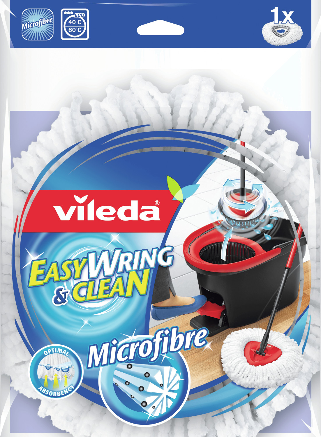 Vileda Ersatzmop 2024 | 5,00 & 134302 Clean für Easy (Februar bei Preisvergleich € Preise) Wring ab