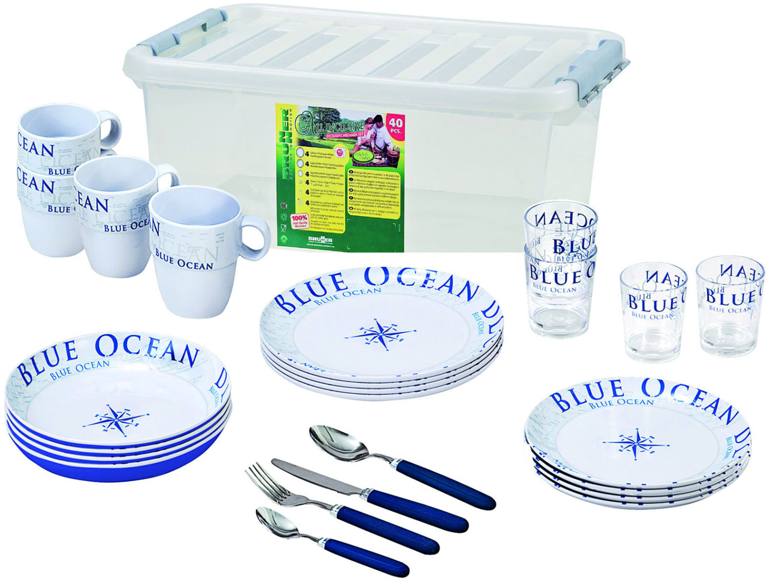 Brunner All Inclusive 36 Blue Ocean (blue cups)