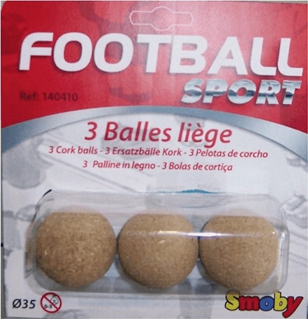 Smoby Balles baby foot en liège 35 m (3P)