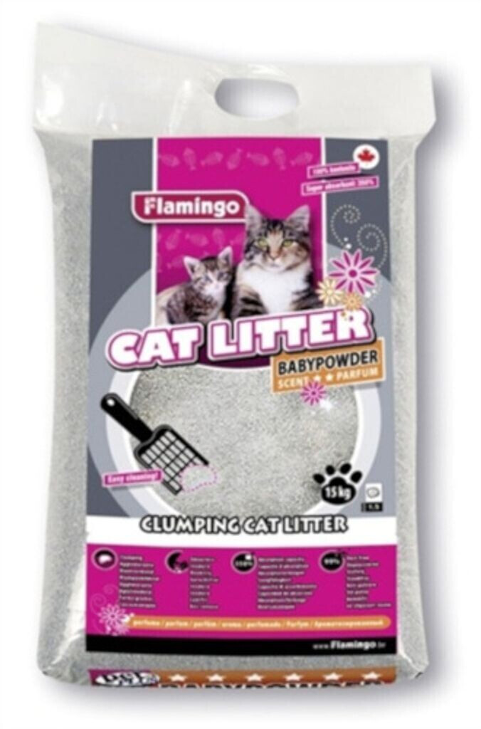 Flamingo Litière pour chats poudre bébé 15 kg