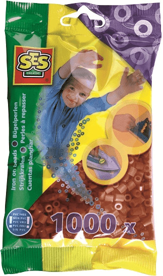 SES Creative Perles à repasser - 1000 perles - Brun (00705)