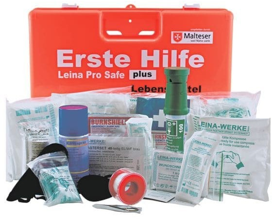 Leina-Werke Erste-Hilfe-Koffer Quick (DIN 13157, Mit Wandhalterung