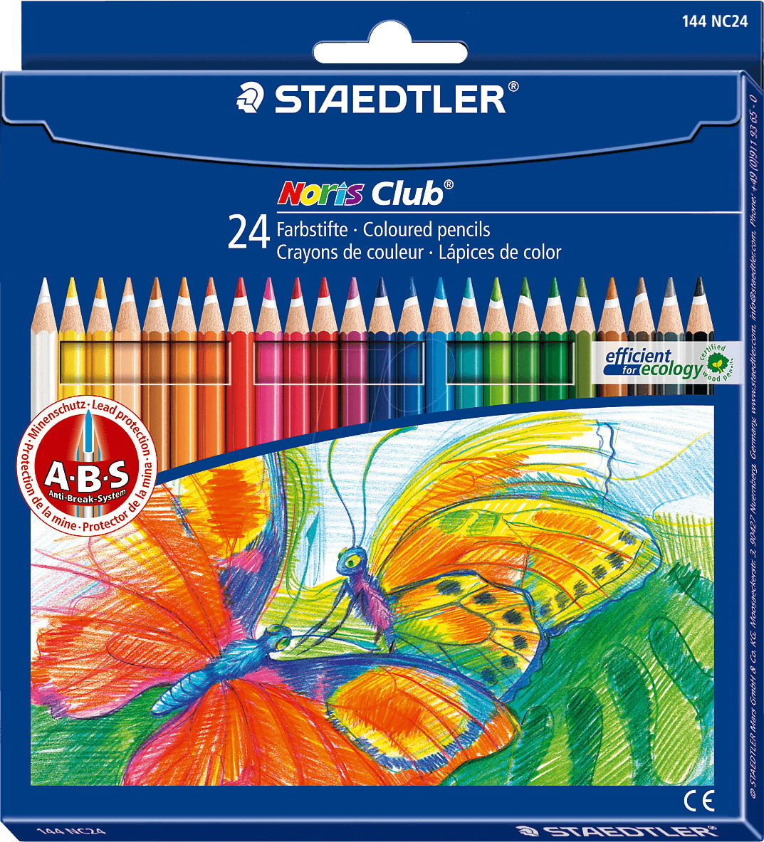 Staedtler Noris Club - Crayons de couleur - Pochette de 24