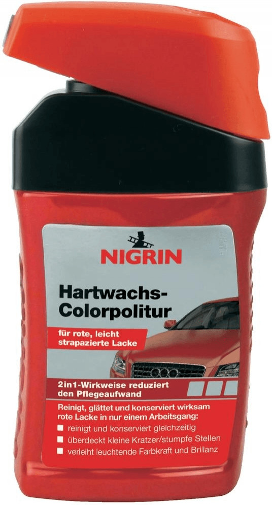 Nigrin Cire de polissage colorée rouge (300ml)