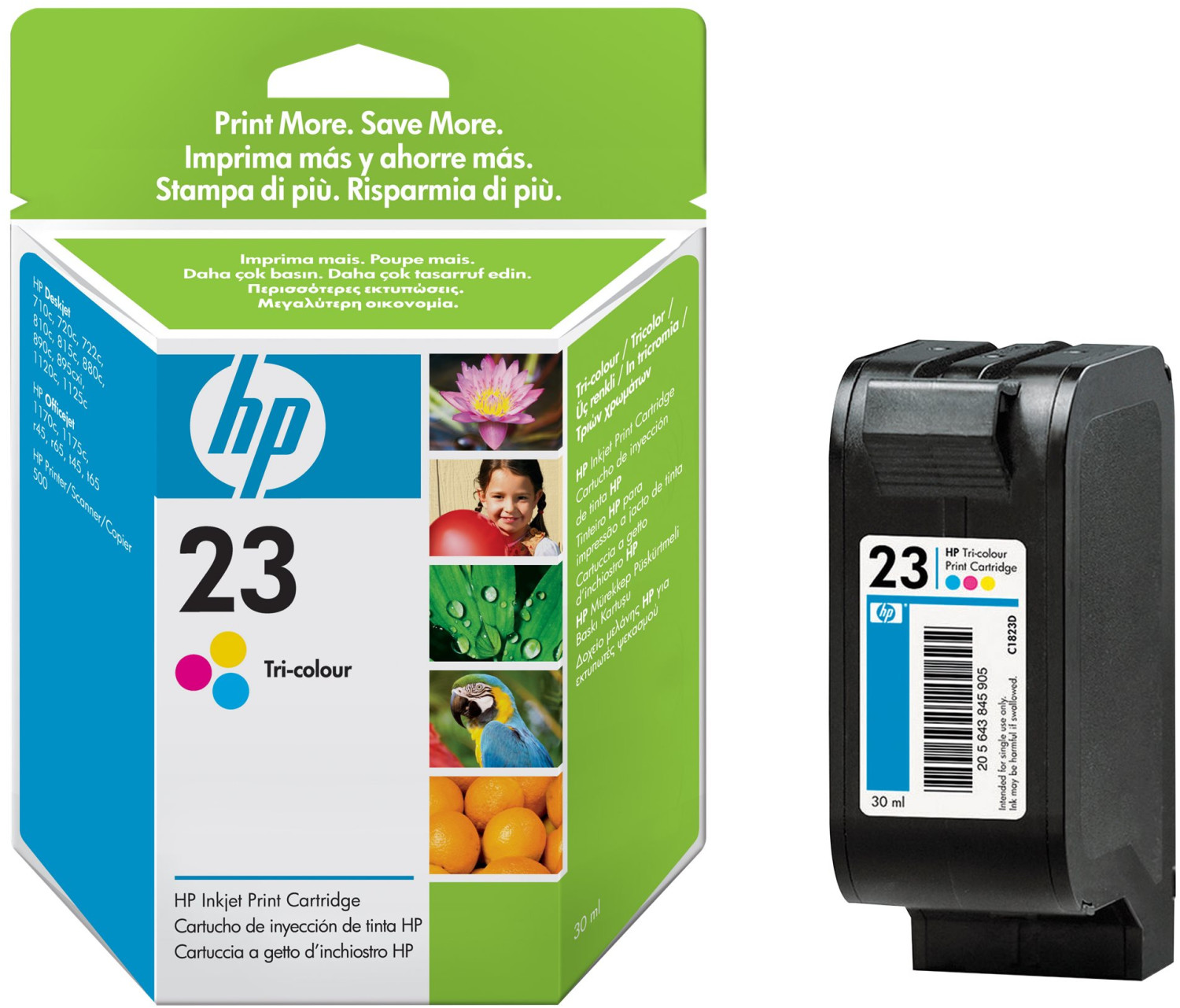 C1823DE Encre 3 Couleurs (HP N° 23) imprimante HP Deskjet 710 810 890