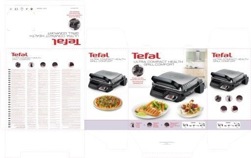 Preisvergleich für Tefal Kontaktgrill GC306, 2000 W, Tefal 3in1  Elektrischer Kontaktgrill mit Überback-Funktion und Tischgrill/BBQ  Aufklappbar, GTIN: 4210101974698