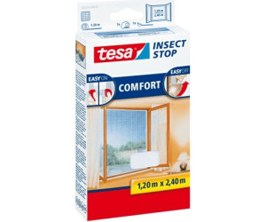tesa 55194-00 Fliegengitter Alu Rahmen Comfort Fenster weiß (100 x