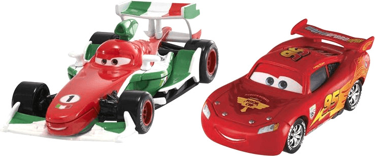 Mattel Disney Cars 2 - Francesco Bernoulli & Lightning McQueen with Party Wheels