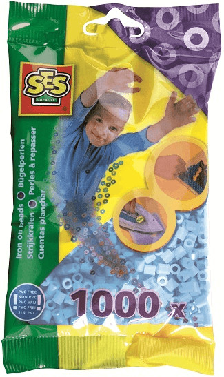 SES Creative Perles à repasser - 1000 perles - Bleu clair (00714)