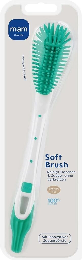 Brosse à Vaisselle Douce MAM Pour Biberons Et Tétines - Anti-Rayures, Avec Crochet