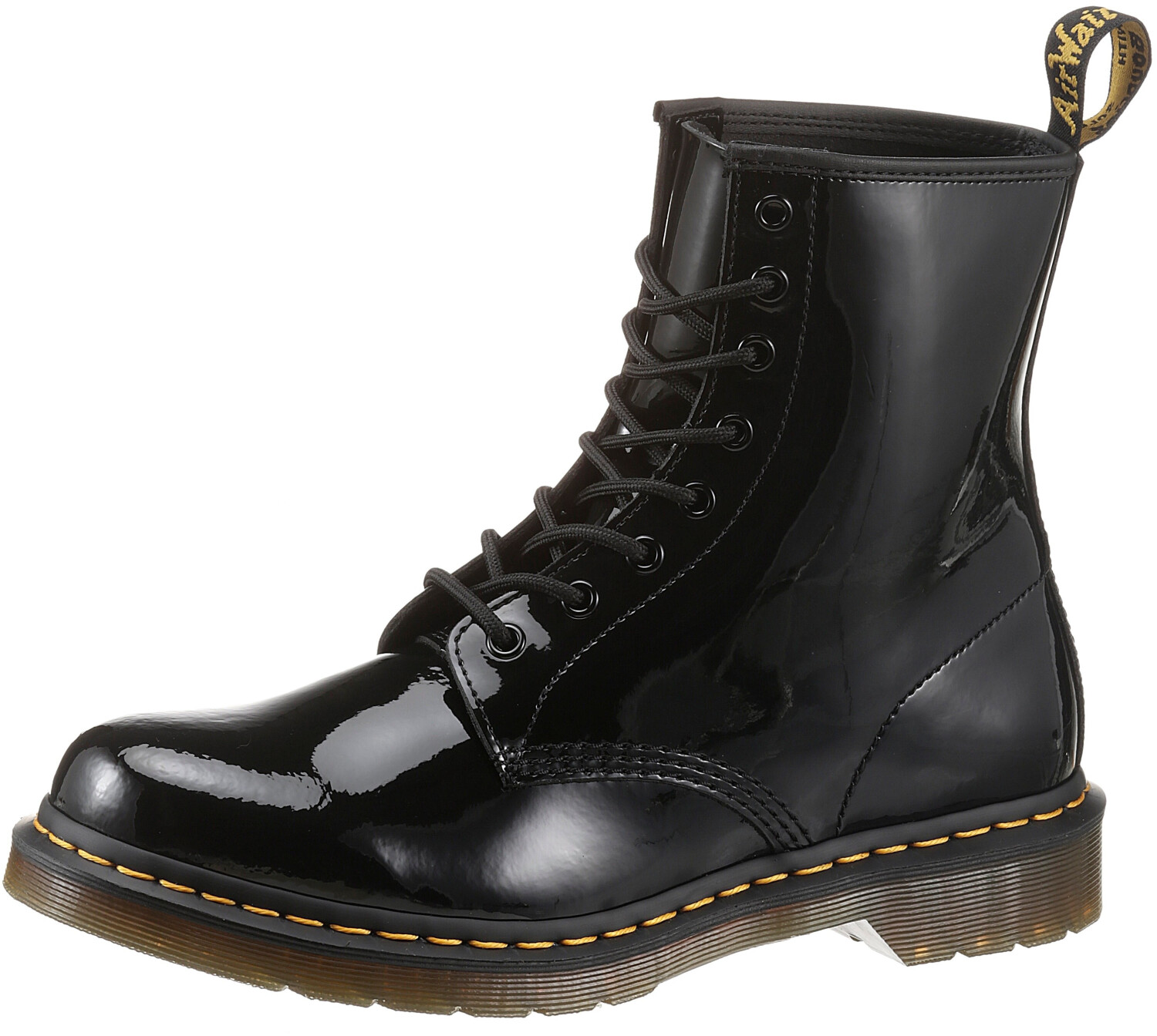 black patent lamper croc