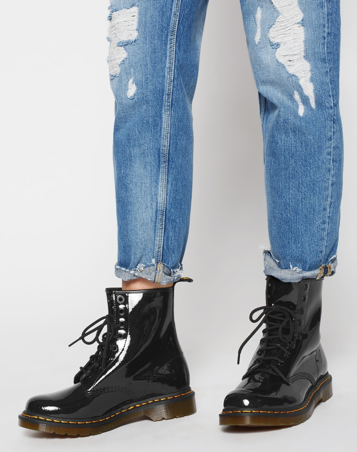 Dr martens shop noir brillant